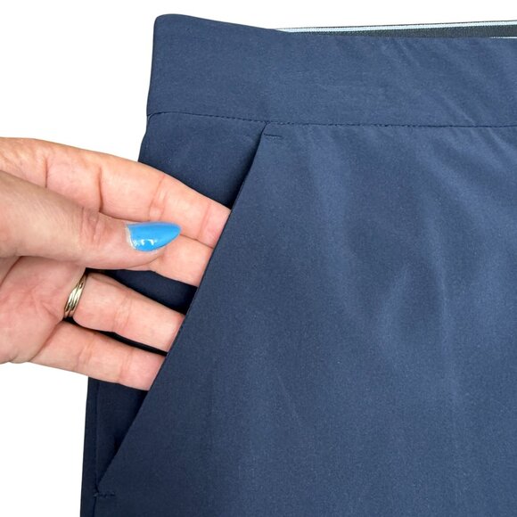 EUC Women's ATHLETA Tribeca Crop Pant Flare Navy‎ | Size 10 Tall - Picture 6 of 12